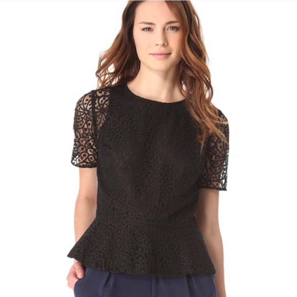 Club Monaco lace peplum top